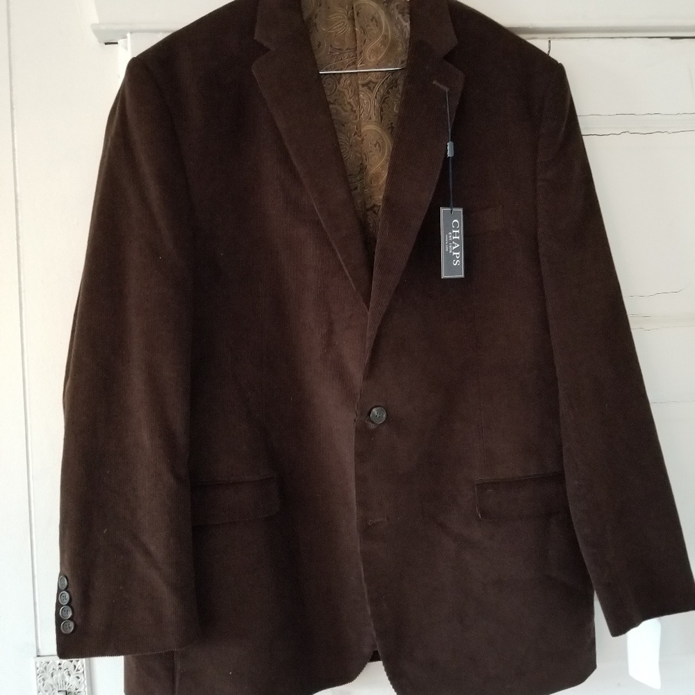 Chaps Ralph Lauren Brown Cordaroy Blazer **NEW